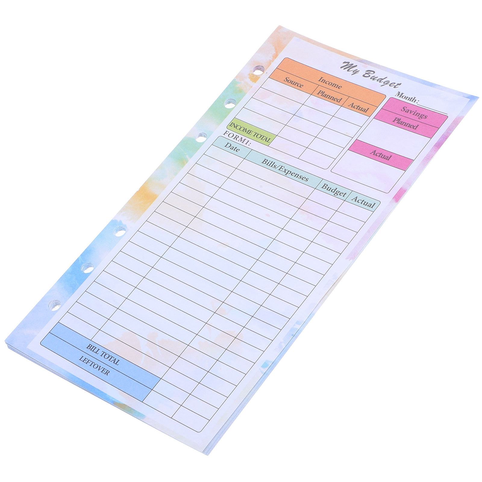 Planner Weekly Budget - 14 feuilles A6, inserts pour classeur