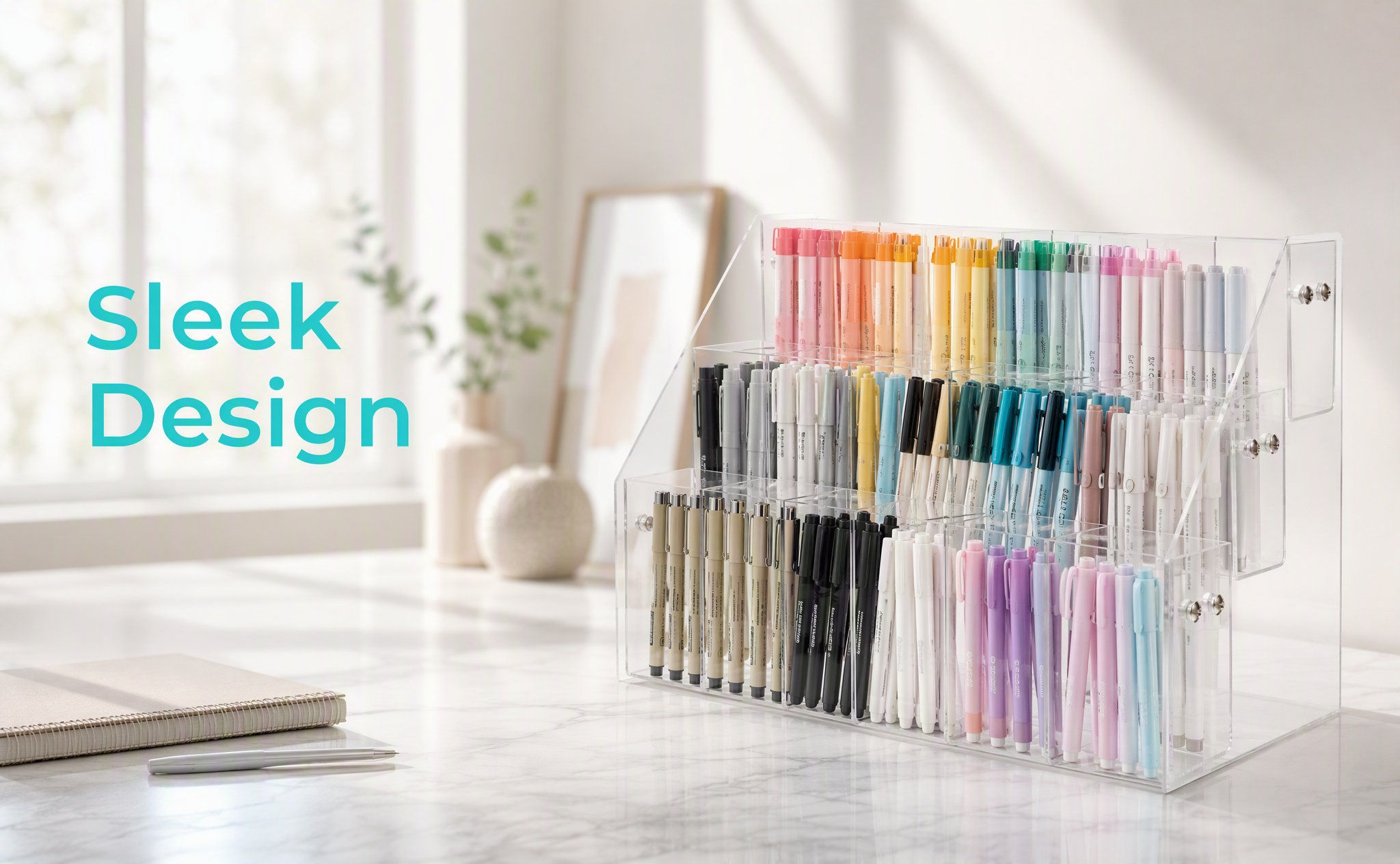 Stationery And Office Supply Stores - Présentoir transparent en acrylique pour stylos,