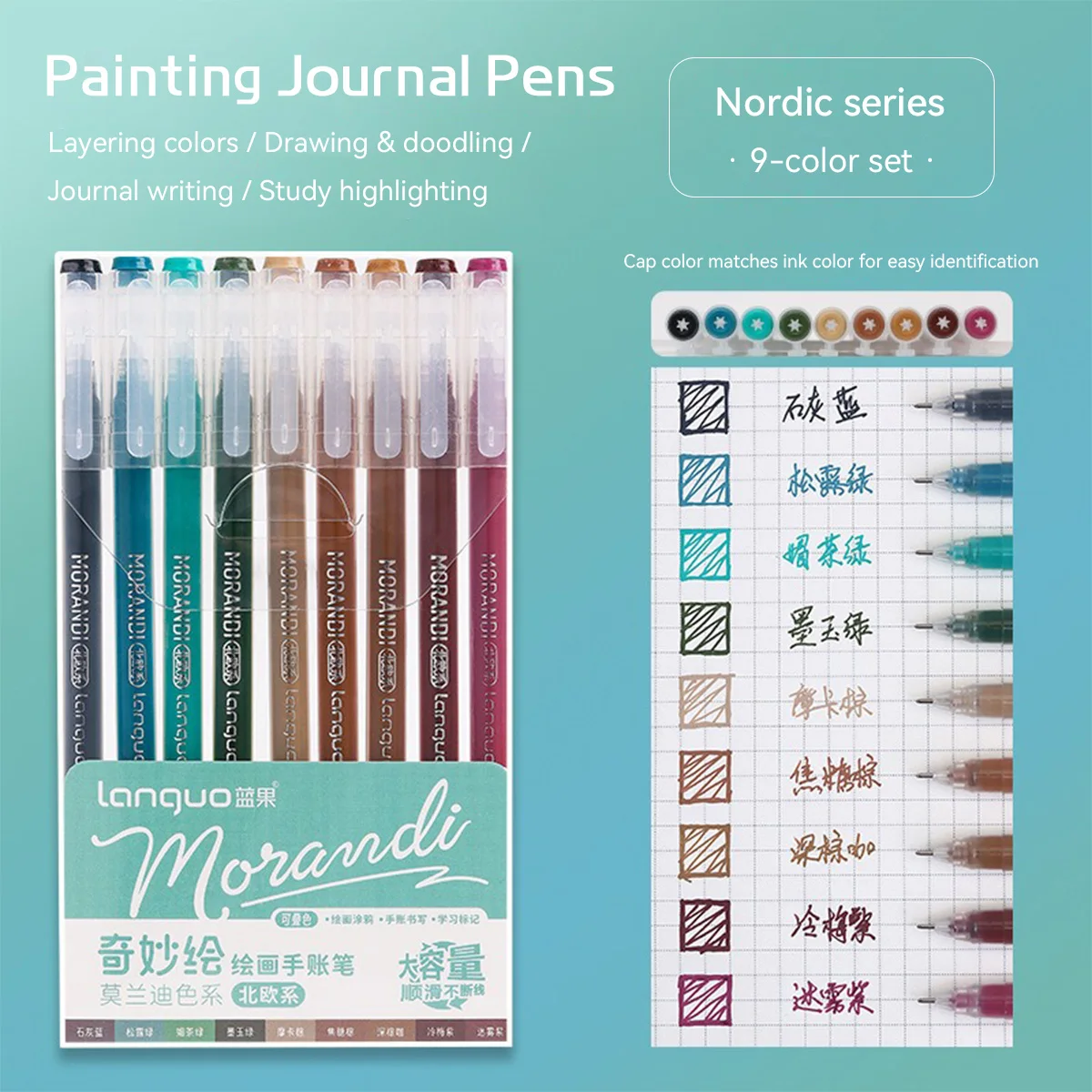 Ensemble de 9 stylos Gel coule - Gel Ink Pen Set avis et prix