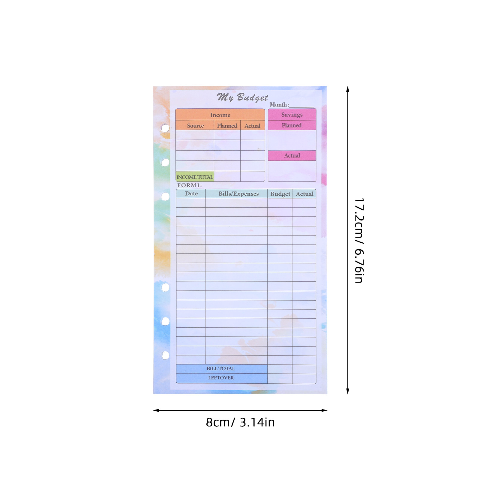 14 feuilles A6, inserts pour c - Planner Weekly Budget avis et prix